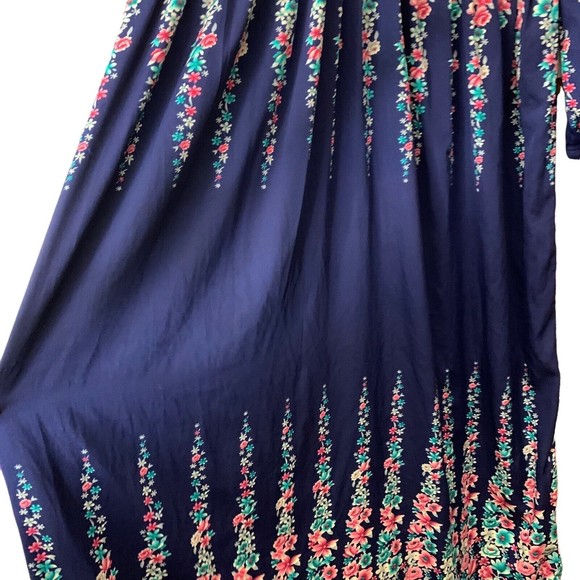 Vintage Women Kaftan Size Medium  Blue Sameera Fashion Dress Loose Long … - Picture 5 of 12